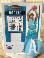 2020-21 Panini Contenders Vernon Carey Jr Rookie Patch #RS-VCJ Hornets